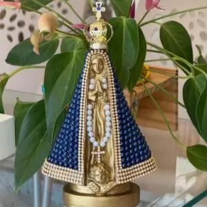 Imagem Nossa Senhora Aparecida Pérolas: Fé e Elegância no Lar
