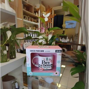Caneca Quadrada de Porcelana Parabéns 220ml | Mãe de Deus Aju