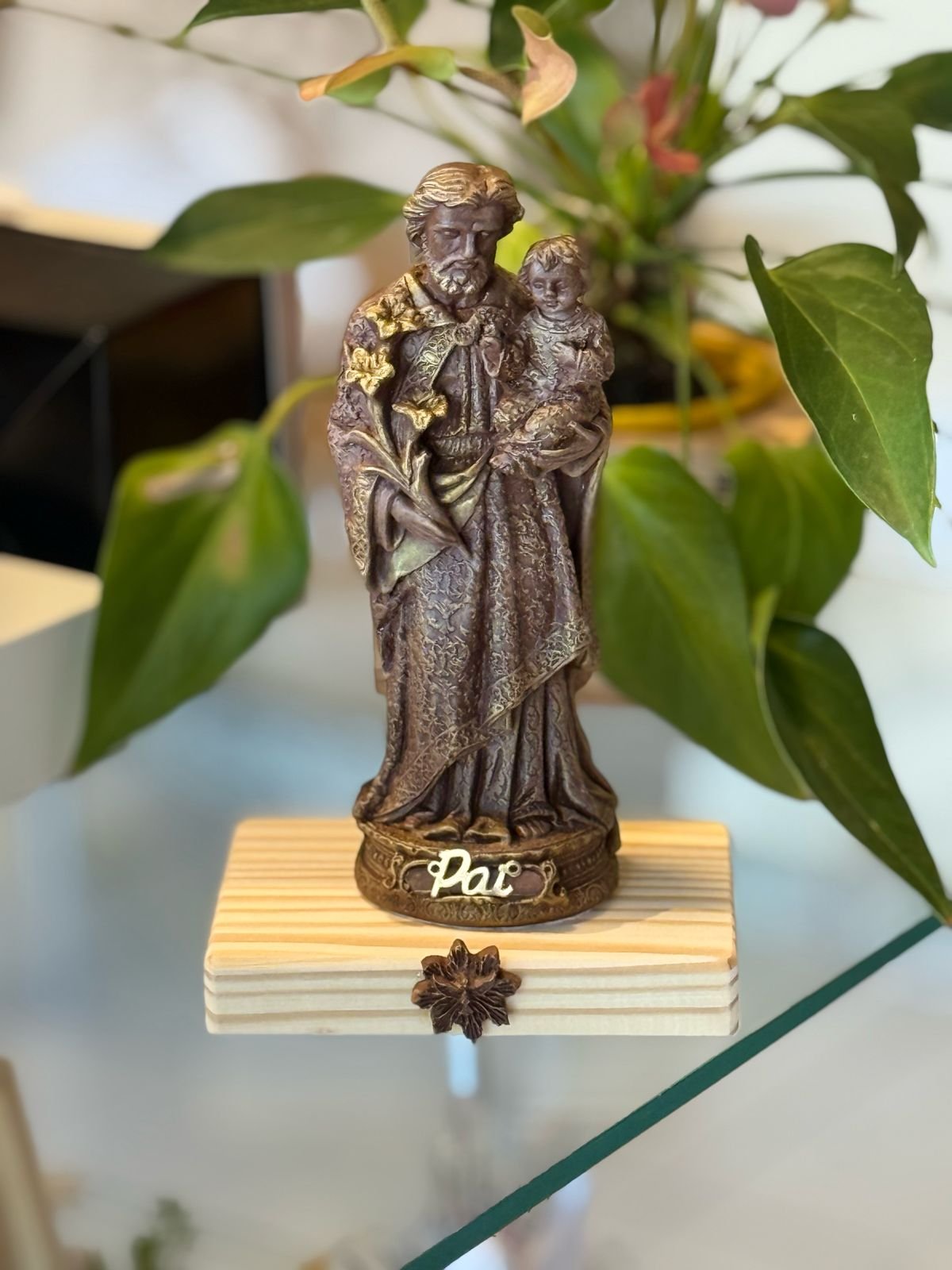 Imagem de São José com Menino Jesus "Pai" | Presente Dia dos Pais Católico