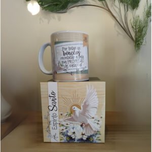 Caneca Divino Espírito Santo Bênçãos e Proteção | Mãe de Deus Aju