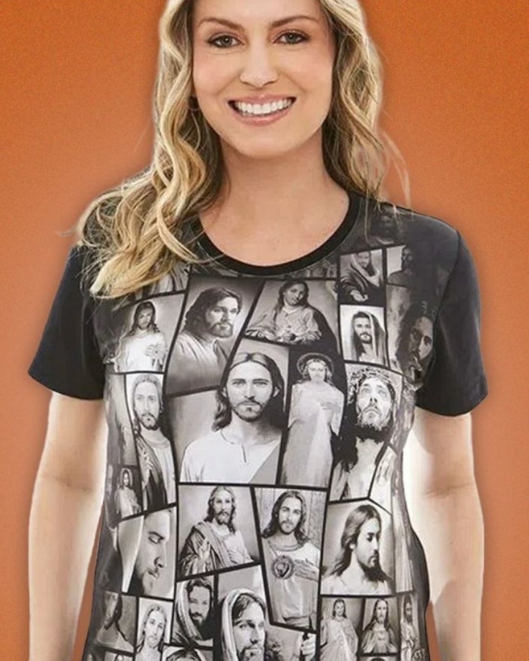 Expresse sua fé de forma moderna com a camisa de Jesus Cristo em mosaico. Peça masculina com design único, confortável e de alta qualidade.